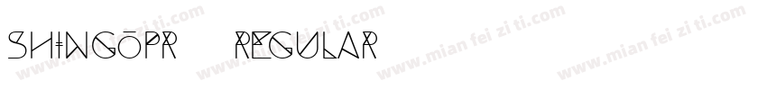 shingopr5 regular字体转换